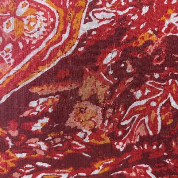 Soft Surroundings Women's Plus Red Paisley Button Down Tunic Top Size 3X - Picture 8 of 14